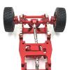 1:12 Scale RC Car Body Chassis Frame with Wheel Tire Upgrade Professional Aluminum Upgrade for LC79 Truck DIY Accessory, red view 4