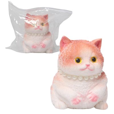 1pcs Big Squishy Cat Toy,Handmade Large Cute Soft Cat Funny Squeeze Toys for Stress Relief,Cat Shaped Squishy Toys,Cat Toy pet Simulation Cut cat Pinch Toy(1pcs Big cat-C)
