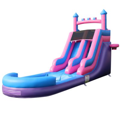 26.3FT Commercial Grade Inflatable Water Silde for Kids Adults, Heavy Duty PVC Water Bouncer House with Slide, Big Airtight Water Pool, Waterslide with 1100W Blower Outdoor-003