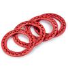 MIXVZARF RC Upgrade Accessories for Axial for SCX10 II 90046 for TRX4 1/10 4Pcs Aluminum Alloy 1.9" Wheel Rims Outer Rings Decoration Accessories 52mm OD RC Rock Crawler Car Parts(Red) view 1