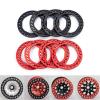 MIXVZARF RC Upgrade Accessories for Axial for SCX10 II 90046 for TRX4 1/10 4Pcs Aluminum Alloy 1.9" Wheel Rims Outer Rings Decoration Accessories 52mm OD RC Rock Crawler Car Parts(Red) view 3