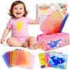 Aiduy Baby Tissue Box Toy - Baby Girl Toys Montessori Toys for Babies 6-12 Months - Soft Stuffed High Contrast Crinkle Infant Sensory Toy 6 7 8 9 10 11 12 Months Old Gifts Pink view 1