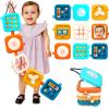 Busy Board for 1 Year Old Montessori Toys for 1 2 Boy Girl Toys Toddler Car Airplane Travel Activities Essentials 1-3 Busy Cube Stocking Learning Education Baby Toy 12-18 Months Birthday Gifts 1 2 3 view 1
