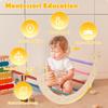 JOYTRY 5 in 1 Wooden Pikler Triangle Set, Foldable Indoor Toddler Climbing Toys, Montessori Climbing Set for Children with Arch, Ramp, Ladder, Jungle Gyms for Kids, Baby Sensory Toys view 2