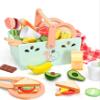 KizKnows Wooden Toy Picnic Playset, 31 Pcs Wooden Play Food Sets Sandwich Stacking Toys for Kids Pretend Play Cutting Food Toys Toddlers Play Kitchen Accessories Gift for Girls Boys Age 3+ view 1