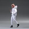 1/12 Scale Male Clothes Hoodie Sweatshirt Set for 6-inches Man Action Figure Body Doll, Fashion Street Boy Action Figure Hoodie Pants Trousers Clothing Costume Outfit (White) view 3
