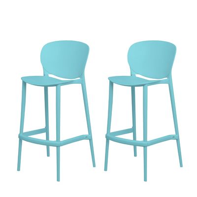 2pcs/Set 1:6 Scale Dollhouse Miniature min Simulation Bar Stool, Dining Chair Model,bjdob11blythegsc Furniture Accessories (Blue)
