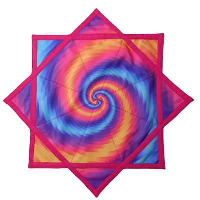 BVCY Blacklight Flow StarUV Reaction Blacklight Beginners Spinning Cloth Easy to Rotate Sided Print Fingertip Rotating Flow Toy Dapo Star (R04-style3)