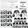 38 Pcs Adopt a Panda Party Favors Include 12 Mini Panda Stuffed Animals 12 Foldable Boxes 12 Adoption Cards 1 Adopt Sign 1 Fence for Jungle Party Supplies Pet Adoption Baby Shower Birthday Gifts view 1