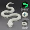 3D Printed Snake Animals Toys, Articulated Flexible 3D Printed Viper Fidget Toy, Realistic Slithering Design, Home Office Executive Desk Decor (Green Glow, 18 in) view 2
