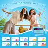 TOZDTO Karaoke Machine for Kids Adults, Birthday Gifts Toys for Girls Boys Age 3-12+,Mini Portable Bluetooth Singing Speaker with 2 Wireless Microphones & LED Lights (Blue) view 2