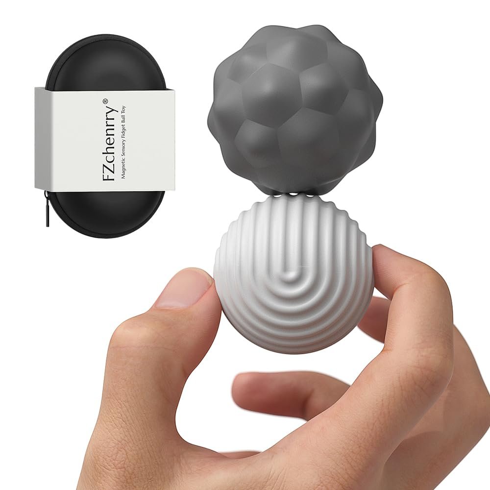Silicone Magnetic Balls Fidget Toy for Adults, Soft Silicone Magnets Balls, Extra-Large 2PCS 40.5mm Stress Relief Sensory Toys for Autism ADHD Anxiety, Stress Relief Desk Office Toys