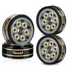 9IMOD 1.0 Beadlock Wheel Rims Black Coating Brass Rims, Heavy Duty Aluminium RC Wheels for 1/24 1/18 RC Crawler Upgrade Axial SCX24 AX24 TRX4M FCX24 Gladiator Deadbolt Bronco C10 JLU (Grey) view 1