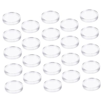 100pcs Professional Clear 21mm Coin Capsules Holder Case Transparent Coin Protectors for Collectors and Commemorative Storage