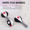 JINBOBUBU Soft Baby Rattles 0-6 Months - 2 Pack Infant Developmental Toys with Black & White Contrast | Sensory Newborn Toys for Girls & Boys | Set (BPA Free) view 4