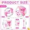 120Pcs Tornado Plates Napkins Two Nado Party Supplies Girls 2nd Birthday Tableware Set Two Years Olds Disposable Paper Dinnerware Serves 24 view 2