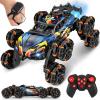 8WD Gesture Sensing RC Stunt Car Toys for Boys Age 8-12, 2.4GHz Hand Controlled Remote Control Car with Light & Music & Spray, Cool Christmas Birthday Present Gifts for Kids 6 7 8 9 10 11 12 Years Old view 1