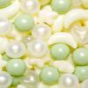 TRENDPLAY Ball Pit Balls for Toddlers, Star Heart Moon Shape 200 Pieces, Plastic Toy Balls for Boys Girls Kids Dogs,Green+ Beige+ Pearl White+ Clear view 1