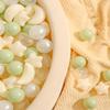 TRENDPLAY Ball Pit Balls for Toddlers, Star Heart Moon Shape 200 Pieces, Plastic Toy Balls for Boys Girls Kids Dogs,Green+ Beige+ Pearl White+ Clear view 2
