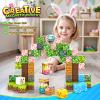 108PCS Magnetic Blocks Kids Magnet Toys, Mine Magnet World Bunny Garden Wonderland Building Crafts, Sensory Learning Toys Game Gifts for Kids Ages 3-5 4-6 5-7 8-12 Year Old Boys Girls view 4