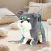Easfan Electric Walking Plush Dog Toy Interactive Talking Musical Plush Toy Grey Puppy Birthday Gifts for Kids Toddlers,7" view 2