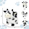 Easfan Walking Black Cow Interactive Electronic Pet Plush Toy with Sounds and Movements Moving Educational Plush Toy Easter Birthday Gifts for Kids Girls, 7'',Black view 3