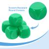uxcell 50Pcs Rounded Blank Six Sided Dice 16mm/0.6inch Acrylic Dice Cube with Smoothed Surface for Party Board Game DIY Craft Counting Teaching, Green view 3