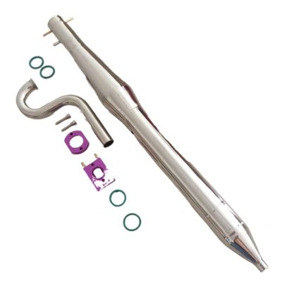 S-Bend Exhaust Pipe with Dual Water-Cooled Heads for Gas RC Boats, 22mm Diameter Performance Header for Racing Models