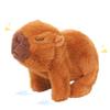 Easfan Walking Capybara Interactive Electronic Pet Plush Toy with Sounds and Movements Hopping Moving Educational Plush Toy Birthday Gifts for Kids Girls, 7'',Brown view 1