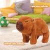 Easfan Walking Capybara Interactive Electronic Pet Plush Toy with Sounds and Movements Hopping Moving Educational Plush Toy Birthday Gifts for Kids Girls, 7'',Brown view 2