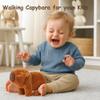 Easfan Walking Capybara Interactive Electronic Pet Plush Toy with Sounds and Movements Hopping Moving Educational Plush Toy Birthday Gifts for Kids Girls, 7'',Brown view 3
