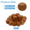uxcell 20Pcs Rounded Blank Six Sided Dice 16mm/0.6inch Acrylic Dice Cube with Smoothed Surface for Party Board Game DIY Craft Counting Teaching, Deep Brown view 2