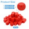 uxcell 50Pcs Rounded Blank Six Sided Dice 16mm/0.6inch Acrylic Dice Cube with Smoothed Surface for Party Board Game DIY Craft Counting Teaching, Red view 2