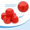 uxcell 50Pcs Rounded Blank Six Sided Dice 16mm/0.6inch Acrylic Dice Cube with Smoothed Surface for Party Board Game DIY Craft Counting Teaching, Red view 3