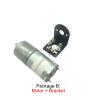 JGA25-370 Gear Motor 12v DC Low Rpm Robot High Torque Micro Brush Motor 12 Volt 24v DC Customized Reductor(Package A,6v 130rpm) view 2