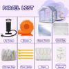 Iuoni 10FT Clear PVC Inflatable Bubble House Dome Tent with Tunnel - Bubble House Dome Inflatable, Ideal for Fun Events and Parties, Durable Inflatable Bubble House, Easy Setup (Silvery, 10FT) view 2