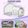 Iuoni 10FT Clear PVC Inflatable Bubble House Dome Tent with Tunnel - Bubble House Dome Inflatable, Ideal for Fun Events and Parties, Durable Inflatable Bubble House, Easy Setup (Silvery, 10FT) view 3