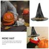 Abaodam 24pcs Miniature Witch Hats Black Tiny Wizard Hats for Dollhouse Crafts Halloween Party Favors DIY Hair Accessories view 4