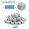uxcell 50Pcs Rounded Blank Six Sided Dice 16mm/0.6inch Acrylic Dice Cube with Smoothed Surface for Party Board Game DIY Craft Counting Teaching, Light Grey view 2