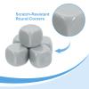 uxcell 50Pcs Rounded Blank Six Sided Dice 16mm/0.6inch Acrylic Dice Cube with Smoothed Surface for Party Board Game DIY Craft Counting Teaching, Light Grey view 3