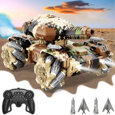 Aikmi RC Tank Cars for Boys Age 8-12, Kids Army Tank Toys Soldier Military Cool Outdoor Toys for Kids Toys for 8 Year Old Boys Birthday Present Boy Toy