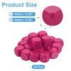 uxcell 20Pcs Rounded Blank Six Sided Dice 16mm/0.6inch Acrylic Dice Cube with Smoothed Surface for Party Board Game DIY Craft Counting Teaching, Rose Purple view 2