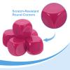 uxcell 20Pcs Rounded Blank Six Sided Dice 16mm/0.6inch Acrylic Dice Cube with Smoothed Surface for Party Board Game DIY Craft Counting Teaching, Rose Purple view 3