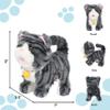 Easfan 7" Walking Plush Kitty Toy Stuffed Animal Electric Interactive Talking Musical Plush Toy Grey Cat Leash Tail Wagging Christmas Birthday Gifts for Kids Toddlers view 4