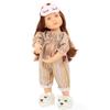 Gotz 2511042 Little Kidz Grete PJ Party - 14" Multi-Jointed Standing Doll with Long Brown Hair to Wash & Style view 4