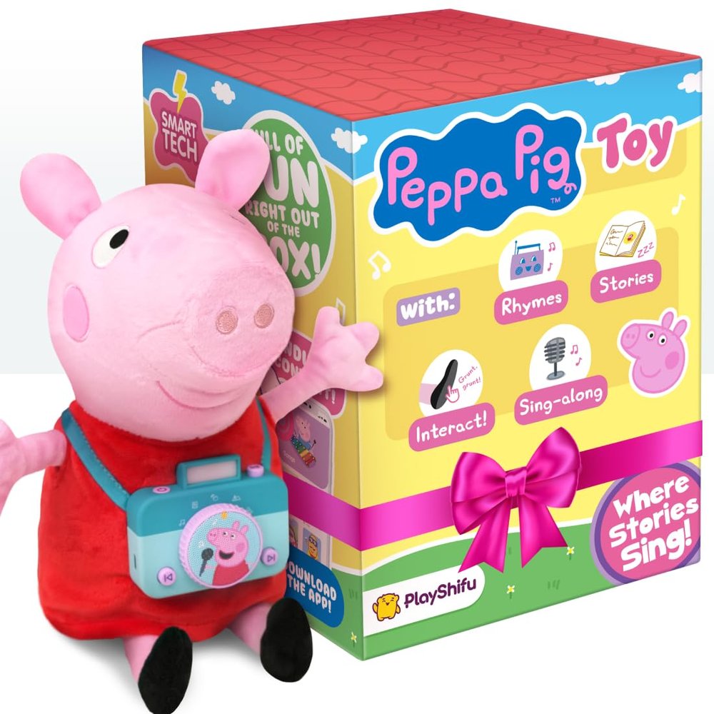 PlayShifu Peppa Pig Toy | Gift a Magical Storytelling Experience! | an Interactive Plush That Sings, Tells Stories & Plays Rhymes | Adorable for Boys & Girls Ages 36