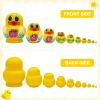 NEPOG Big-Belly Yellow Duck Nesting Dolls, Handmade 10pcs Animal Duck Pattern Wooden Nesting Toys Russian Nesting Dolls, Matryoshka Stacking Dolls for Kids Christmas Birthday Gift Home Decoration view 3