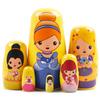 NEPOG Princess Nesting Dolls for Girls Kids, 6 Pcs Princess Girls with Dress Handmade Wooden Nesting Dolls Matryoshka Doll for Kids Birthday Home Decoration view 1