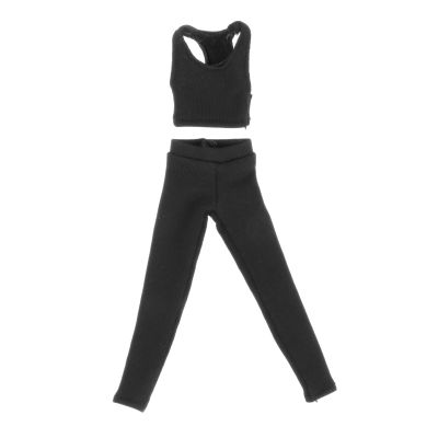 1/12 Scale Clothing for Female Soldiers, Vest and Pants for Dolls, Black