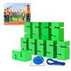 GMSDHCY Group Collaboration Team Stacking Tower Game Set, Adult Field Day Team Building Game Suitable for Office School Groups(Green,10PCS) view 1